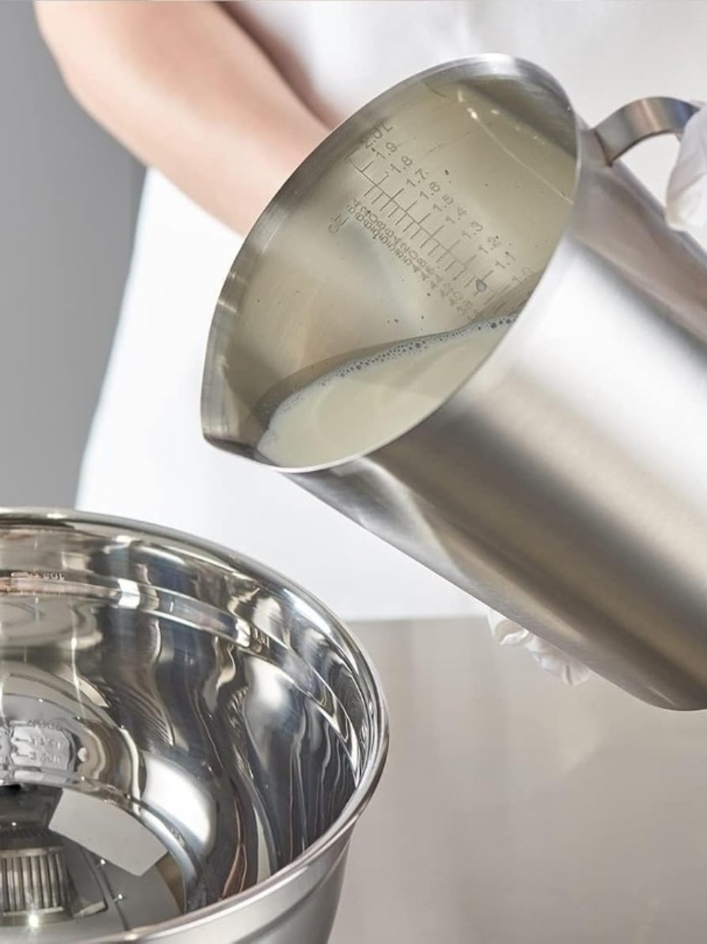 Stainless Steel Milk Pitcher - Silver